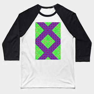 Extreme Neon Pattern Baseball T-Shirt